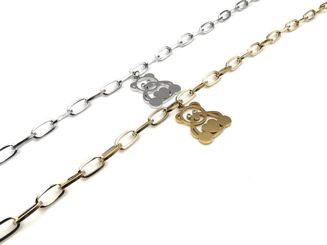 Collana da donna girocollo con orso orsetto