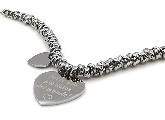 Bracciale da donna con cuore scritta