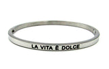 Bracciale rigido con scritta amore