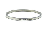 Bracciale rigido con scritta amore