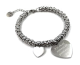 Bracciale da donna con cuore scritta