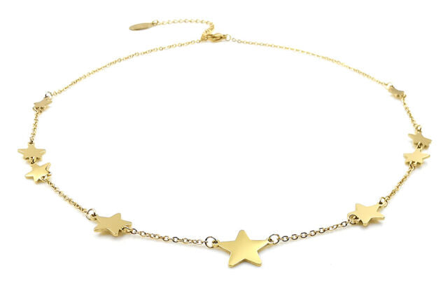 Collana donna con stelle girocollo