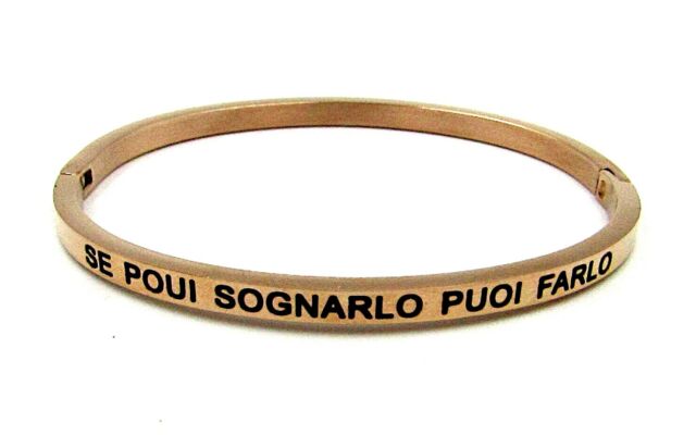 Bracciale rigido con scritta