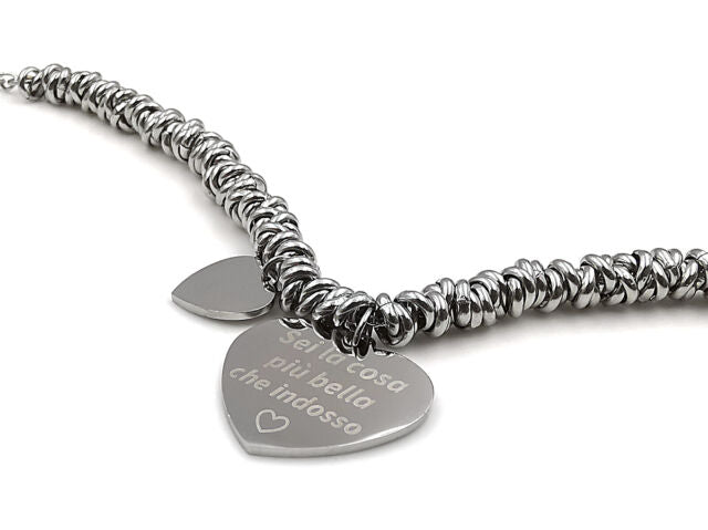 Bracciale da donna con cuore scritta