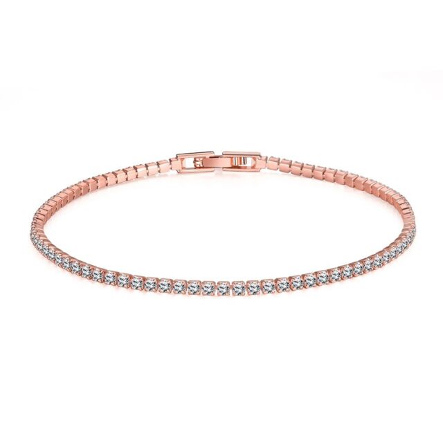 Bracciale Tennis oro argento cristalli