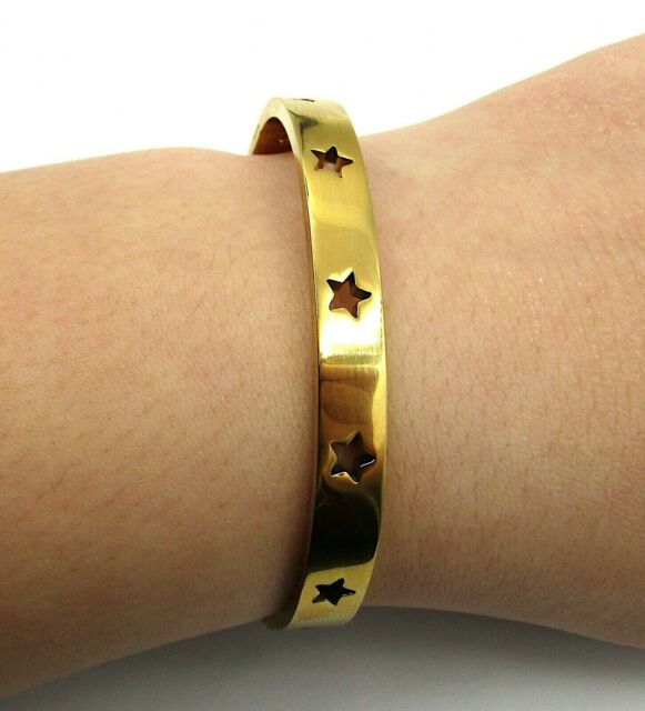 Bracciale donna braccialetto rigido con stelle