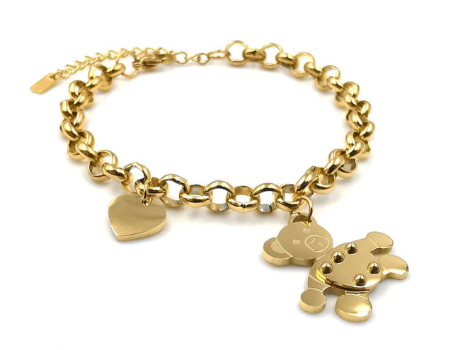 Bracciale da donna braccialetto con cuore orso orsetto