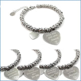 Bracciale da donna con cuore scritta