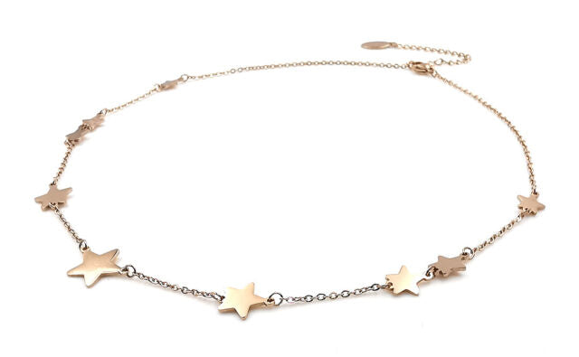 Collana donna con stelle girocollo