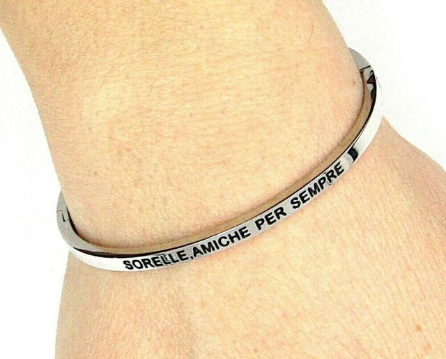 Bracciale rigido con scritta amore