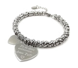 Bracciale da donna con cuore scritta