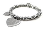 Bracciale da donna con cuore scritta