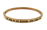 Bracciale rigido con scritta