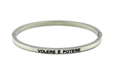 Bracciale rigido con scritta amore