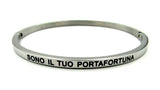 Bracciale rigido con scritta amore