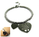 Bracciale donna perline con cuore