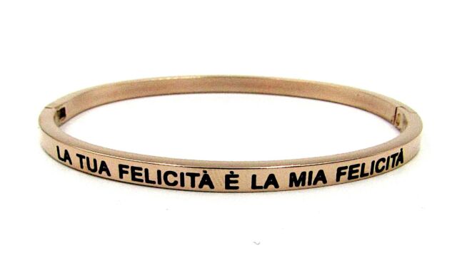 Bracciale rigido con scritta