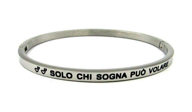 Bracciale rigido con scritta amore