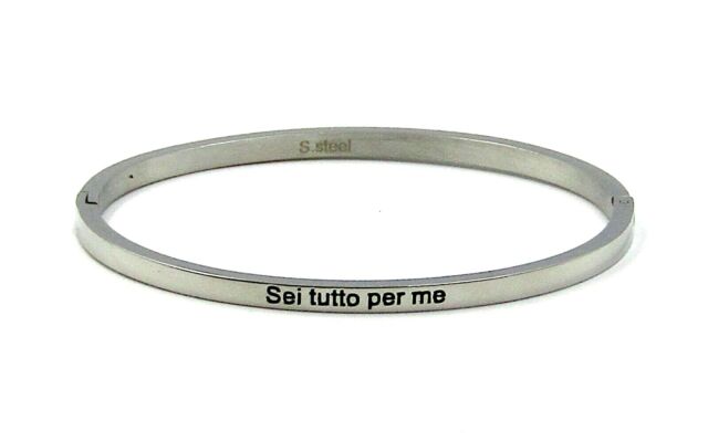 Bracciale rigido con scritta amore