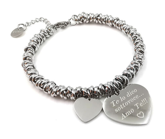 Bracciale da donna con cuore scritta