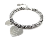 Bracciale da donna con cuore scritta