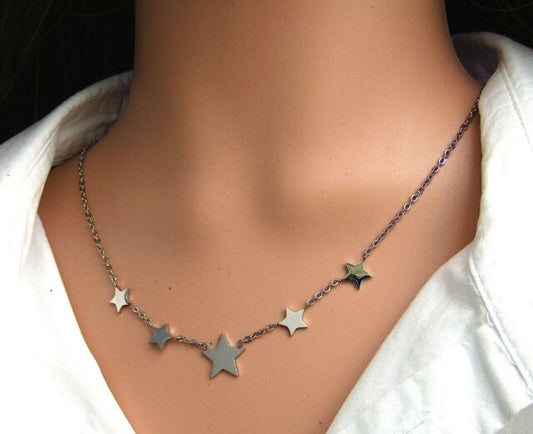 Collana da donna girocollo con stelle stelline