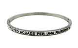 Bracciale rigido con scritta amore