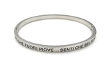 Bracciale rigido con scritta amore