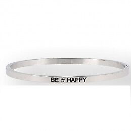 Bracciale con scritta frase rigido apribile