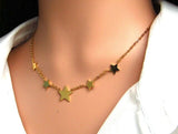 Collana da donna girocollo con stelle stelline