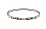 Bracciale rigido con scritta amore