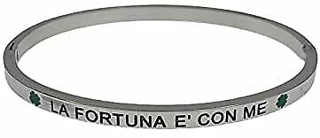 Bracciale con scritta frase rigido apribile