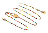 Collana rosario donna girocollo multicolore