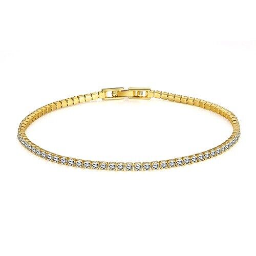 Bracciale Tennis oro argento cristalli