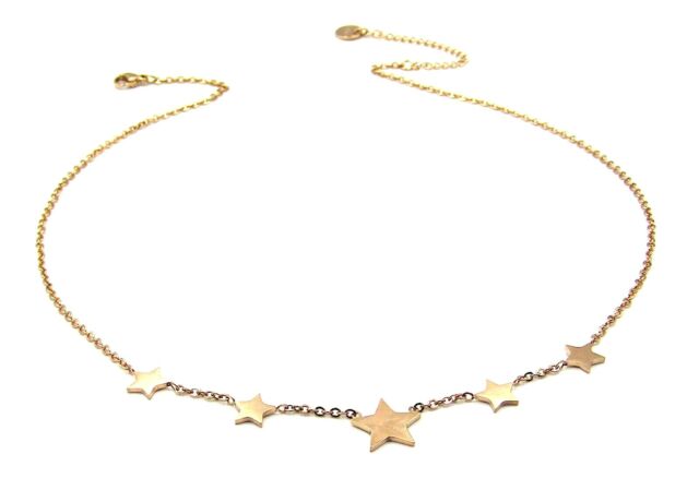 Collana da donna girocollo con stelle stelline