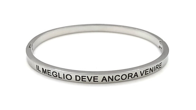 Bracciale rigido con scritta amore