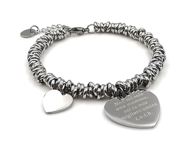 Bracciale da donna con cuore scritta