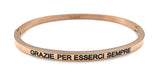 Bracciale rigido con scritta