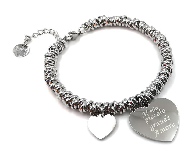 Bracciale da donna con cuore scritta