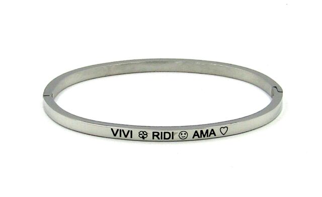 Bracciale rigido con scritta amore