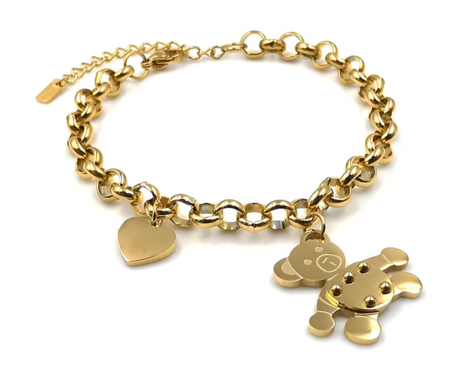 Bracciale da donna braccialetto con cuore orso orsetto