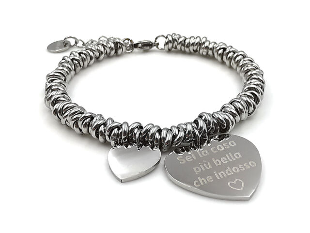 Bracciale da donna con cuore scritta