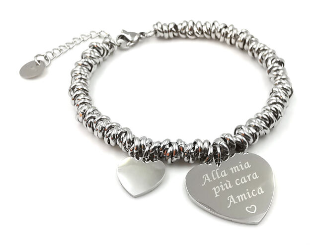 Bracciale da donna con cuore scritta