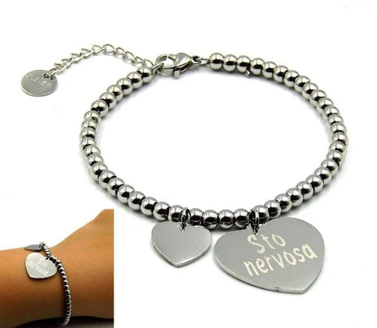 Bracciali da donna con cuore a scritta