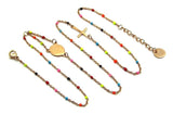 Collana rosario donna girocollo multicolore