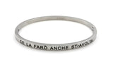 Bracciale rigido con scritta amore