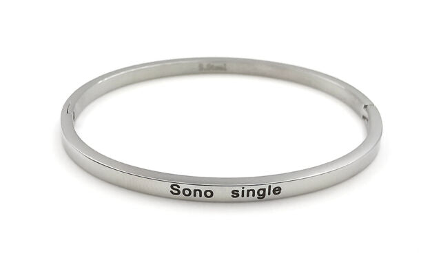 Bracciale rigido con scritta amore