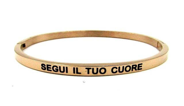 Bracciale rigido con scritta