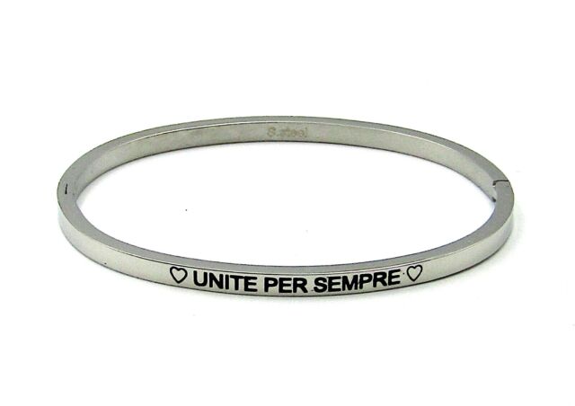 Bracciale rigido con scritta amore