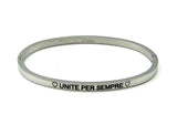 Bracciale rigido con scritta amore